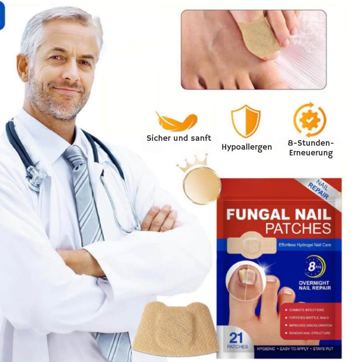 DermiPatch™ | Nagelpilz dauerhaft loswerden – sichtbare Ergebnisse in nur 2 Wochen!