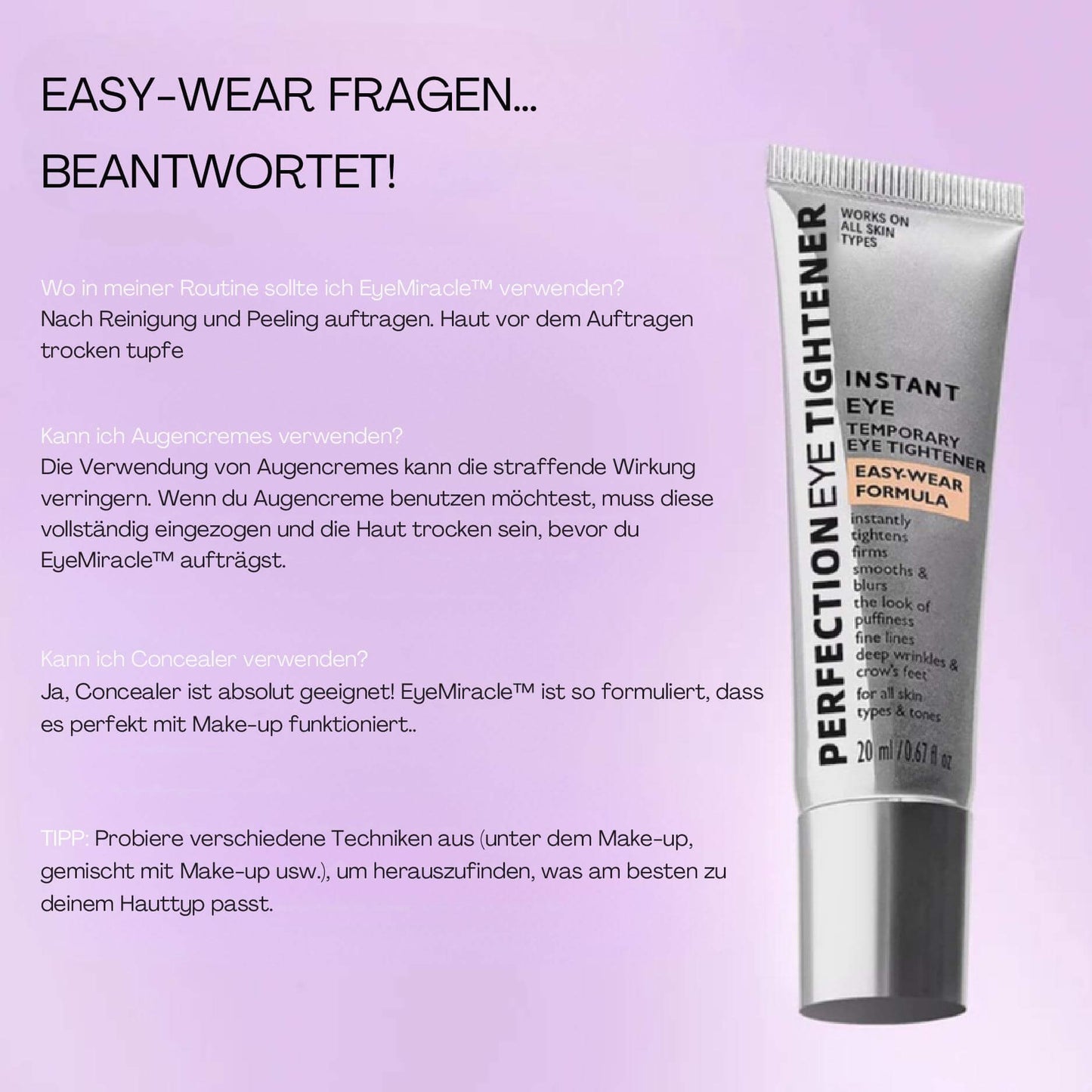 EyeMiracle™ | Augenstraffungs-Creme | Reduziert Tränensäcke, Schwellungen und feine Linien in Sekunden