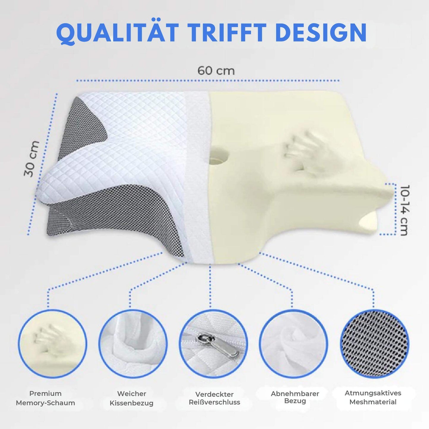 PosturePillow™ | Schlafe besser, wache erfrischt auf – ergonomische Unterstützung für Nacken und Rücken die ganze Nacht