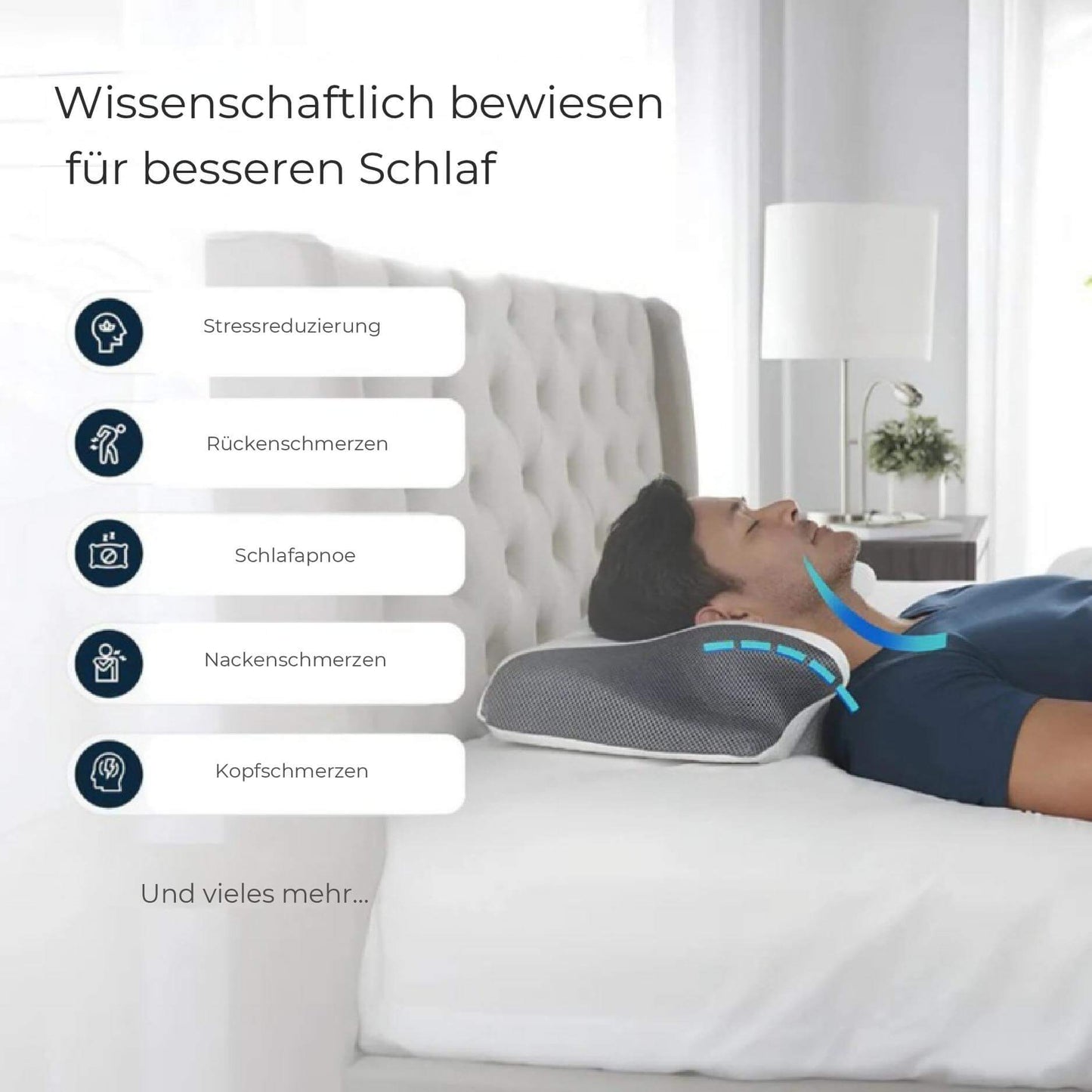 PosturePillow™ | Schlafe besser, wache erfrischt auf – ergonomische Unterstützung für Nacken und Rücken die ganze Nacht