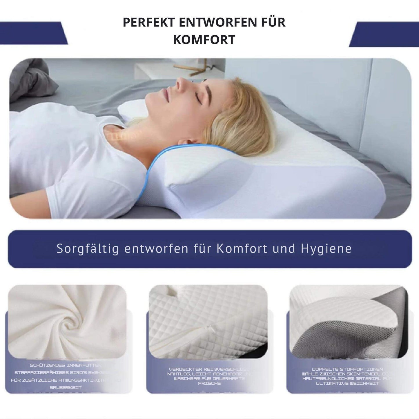 PosturePillow™ | Schlafe besser, wache erfrischt auf – ergonomische Unterstützung für Nacken und Rücken die ganze Nacht