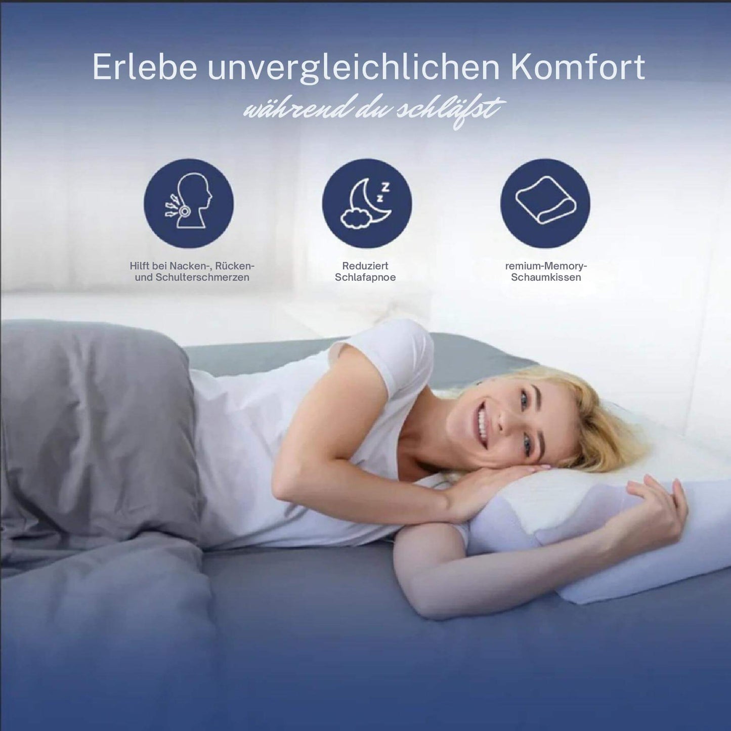 PosturePillow™ | Schlafe besser, wache erfrischt auf – ergonomische Unterstützung für Nacken und Rücken die ganze Nacht