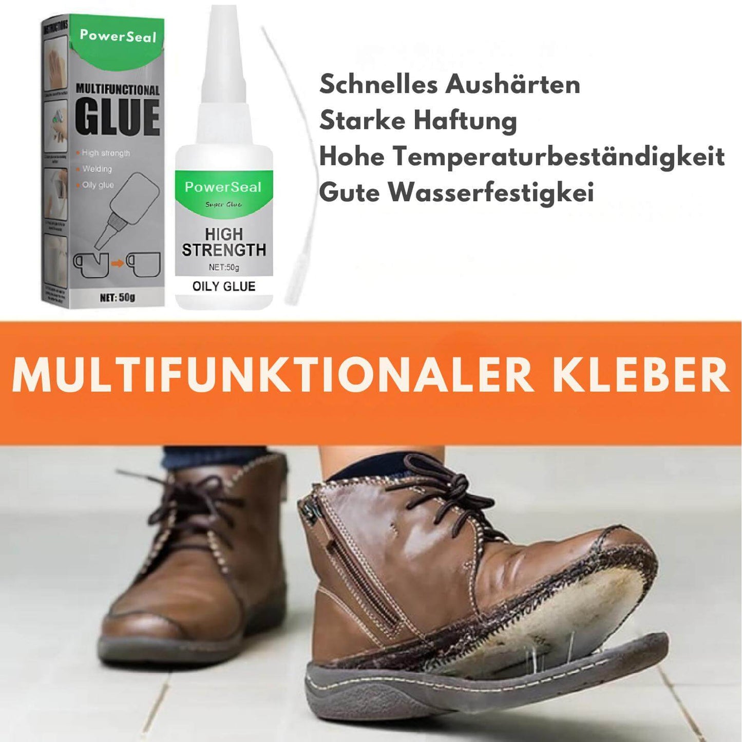 PowerSeal™ | Wasserdichter, staubdichter Hochleistungskleber – repariere alles in wenigen Sekunden