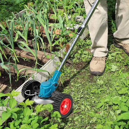 LawnLift™ | Kabelloser und faltbarer Rasentrimmer – Verstellbare Höhe, Räder und 3 Klingentypen