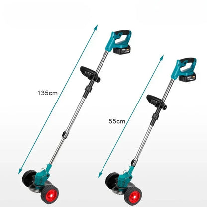 LawnLift™ | Kabelloser und faltbarer Rasentrimmer – Verstellbare Höhe, Räder und 3 Klingentypen