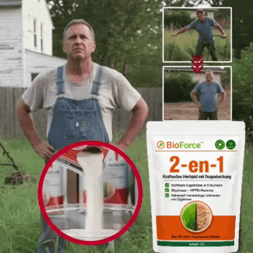 BioForce™ 2-in-1 Max Power Unkrautvernichter | Sehen Sie, wie Unkraut bereits in nur 6 Stunden verwelkt!