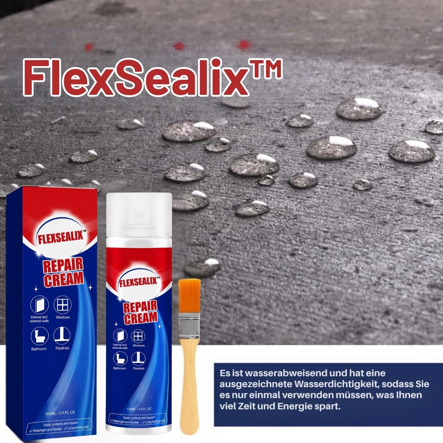FlexSealix™| Dichtet jedes Leck ab. In nur wenigen Augenblicken.