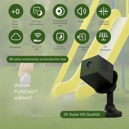 FortiCam™ | Immer geschützt – auch ohne Internet und Stromanschluss