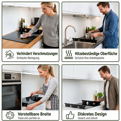 GapLock™ Extend – Ausziehbare Herdspalt-Abdeckung – Verstellbarer Schutz für Küchenarbeitsplatten