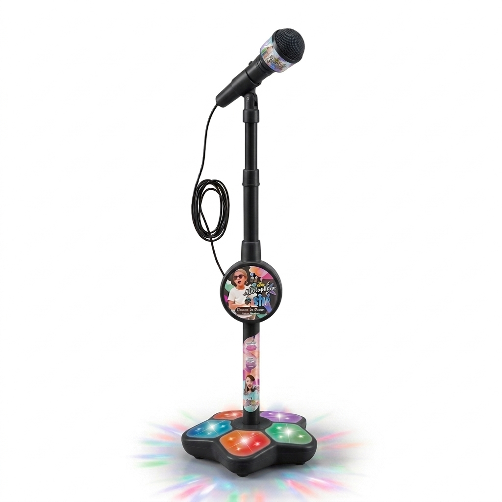 KidStar™ Superstar-Karaoke-Set für Kinder mit Mikrofon & Stativ – Pädagogisches Musikspiel