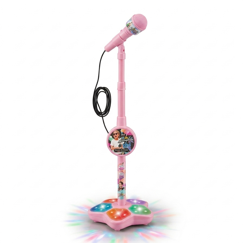 KidStar™ Superstar-Karaoke-Set für Kinder mit Mikrofon & Stativ – Pädagogisches Musikspiel
