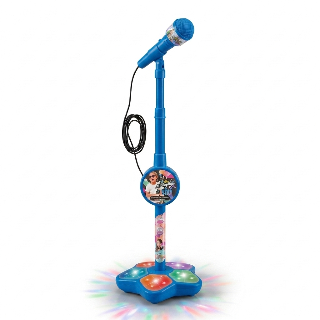 KidStar™ Superstar-Karaoke-Set für Kinder mit Mikrofon & Stativ – Pädagogisches Musikspiel