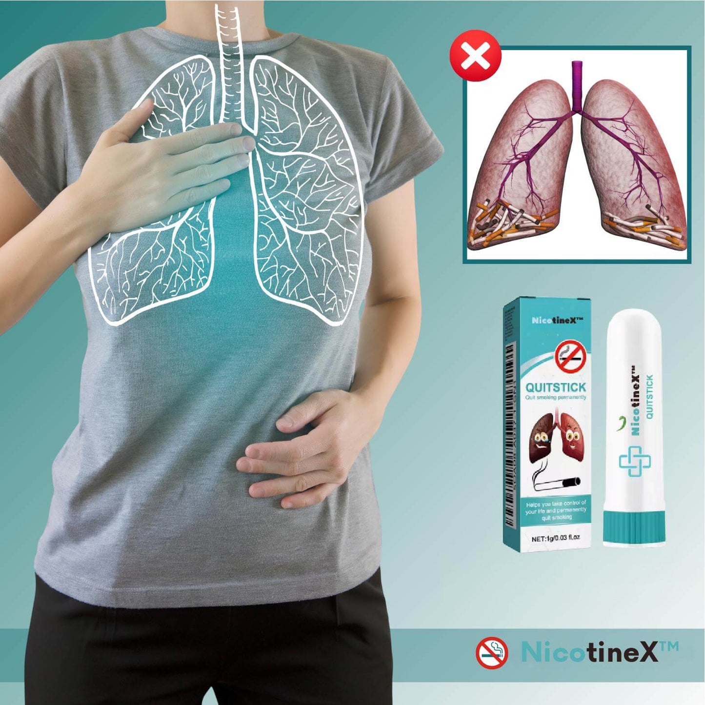 NicotineX™ Fortschrittlicher Rauchstopp-Inhalator | Eliminiert 90 % des Rauchverlangens innerhalb von 48 Stunden!