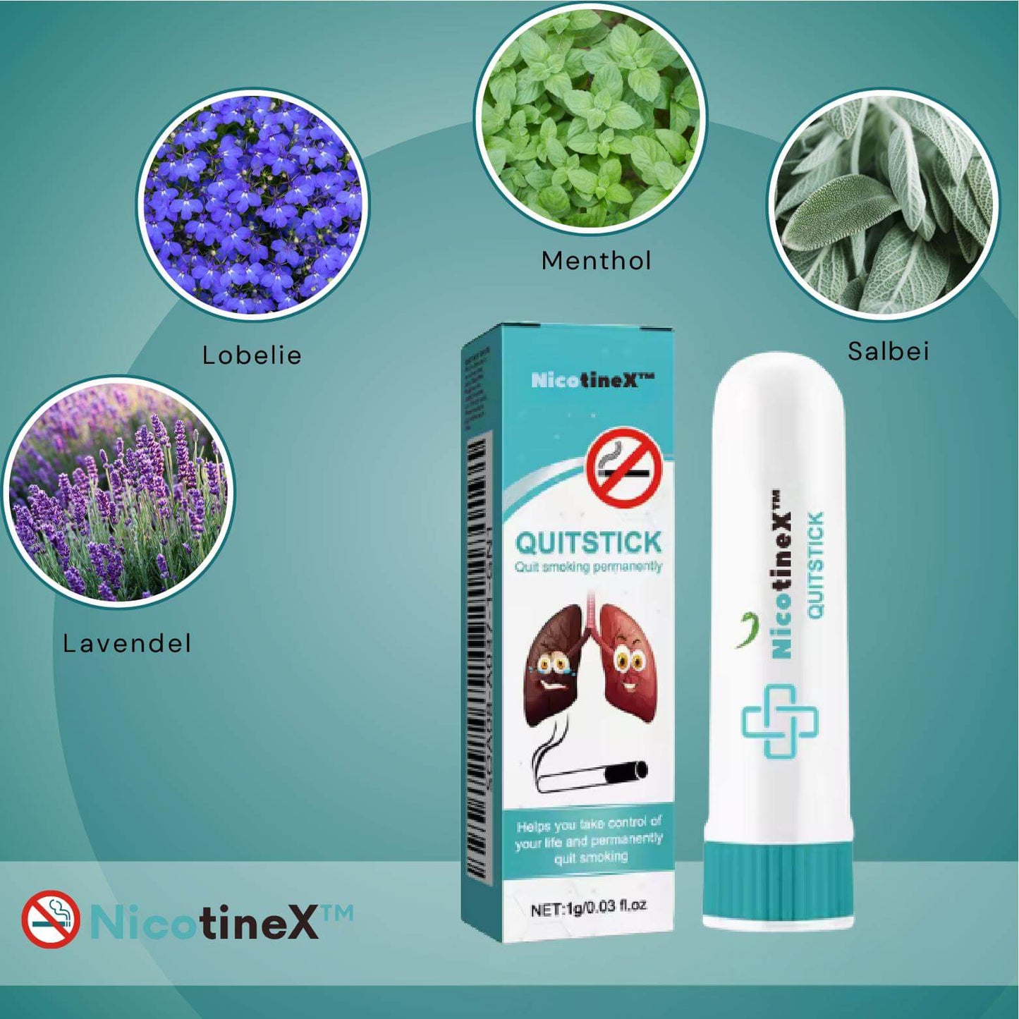 NicotineX™ Fortschrittlicher Rauchstopp-Inhalator | Eliminiert 90 % des Rauchverlangens innerhalb von 48 Stunden!