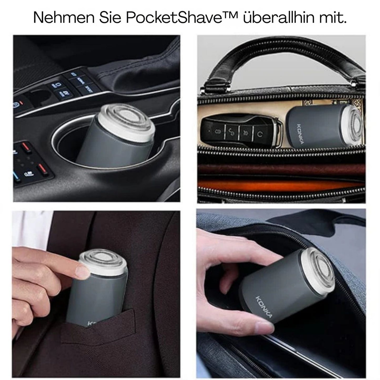 PocketShave™ | Verabschieden Sie sich von Haaren und komplizierten Rasuren – überall und jederzeit