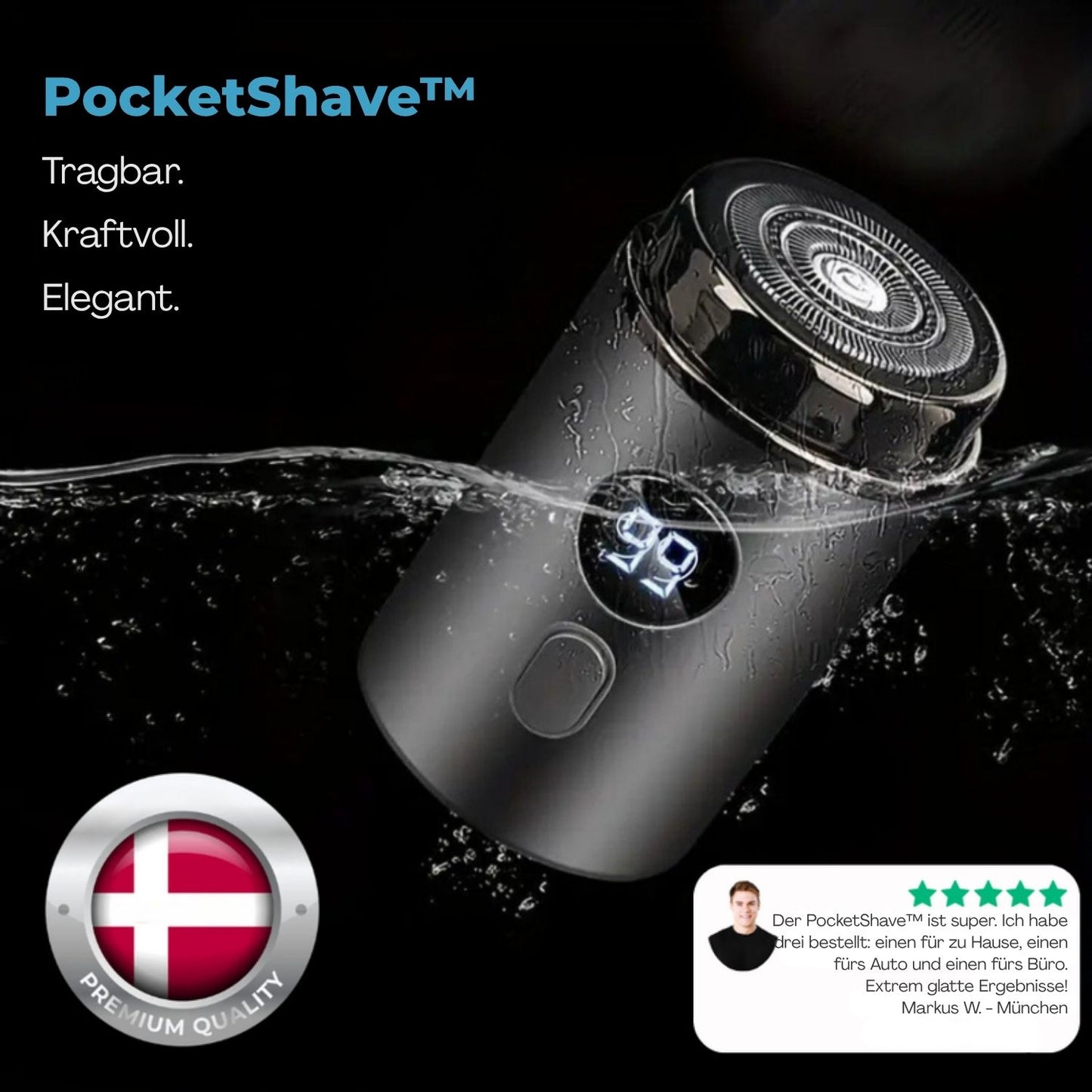 PocketShave™ | Verabschieden Sie sich von Haaren und komplizierten Rasuren – überall und jederzeit