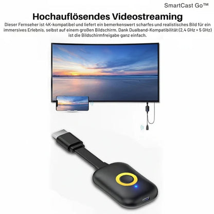 SmartCast Go™ | Kabellose Bildschirmspiegelung – Genießen Sie Inhalte auf dem großen Bildschirm Ihres Fernsehers
