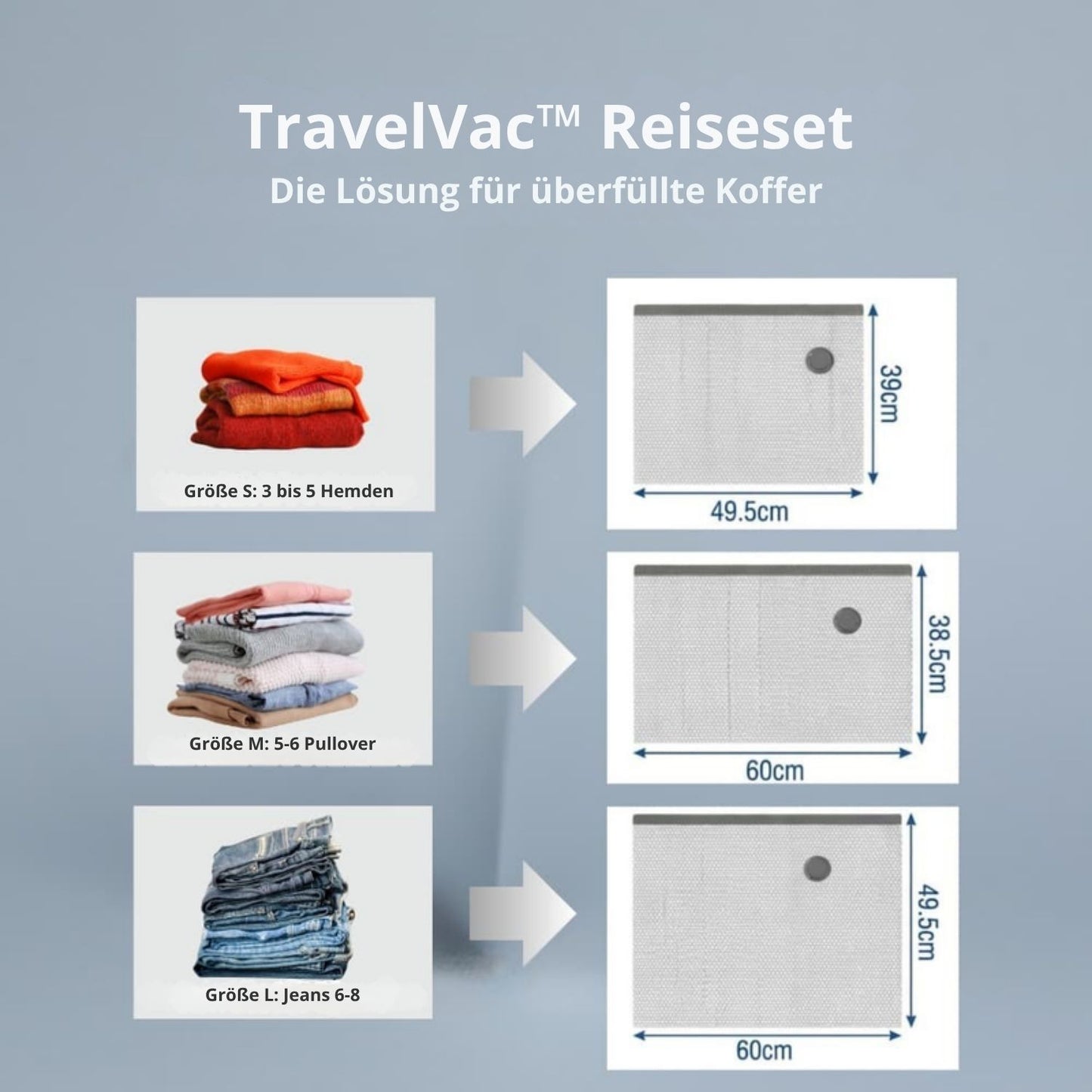 TravelVac™ | Packen Sie clever und schaffen Sie deutlich mehr Platz