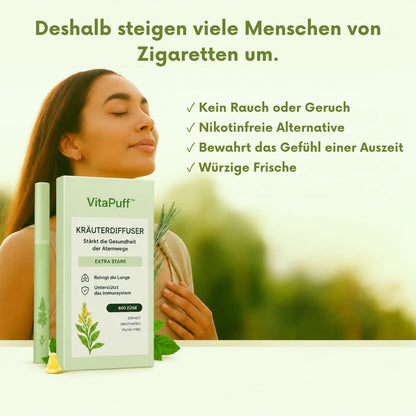 VitaPuff™ | Fühlen Sie sich wieder wohl in Gesellschaft – ohne Zigarettengeruch