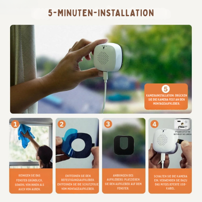 VueProtect™ | Diskrete Innenkamera für Ihr Zuhause – Schutz ohne Bohren