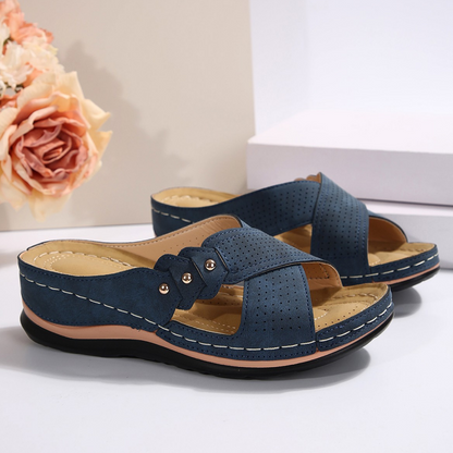 Flexora™ | Leichte Keilabsatz-Sandalen für stabilen Komfort
